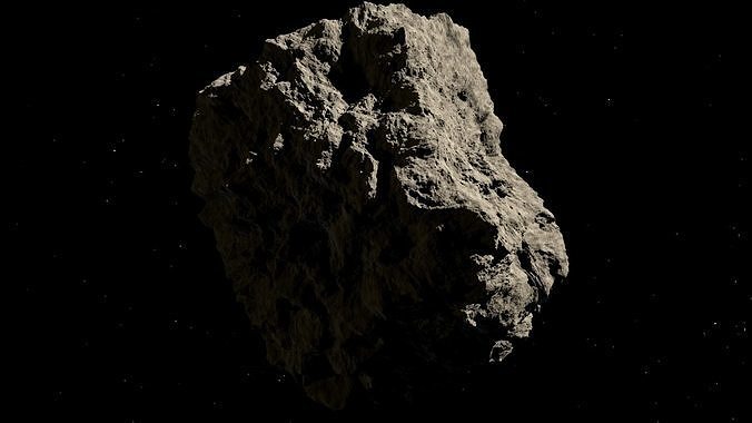 Low-poly asteroid 3D model