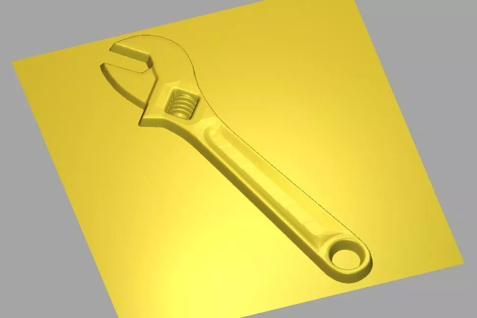 Adjustable Wrench Spanner Tool Relief 3D model