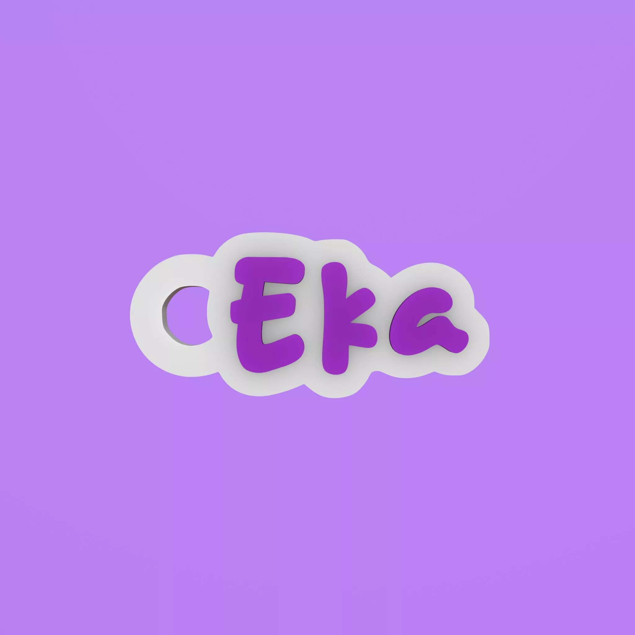 Eka Custom Name Tag Keychain for 3D Printing 3D print model