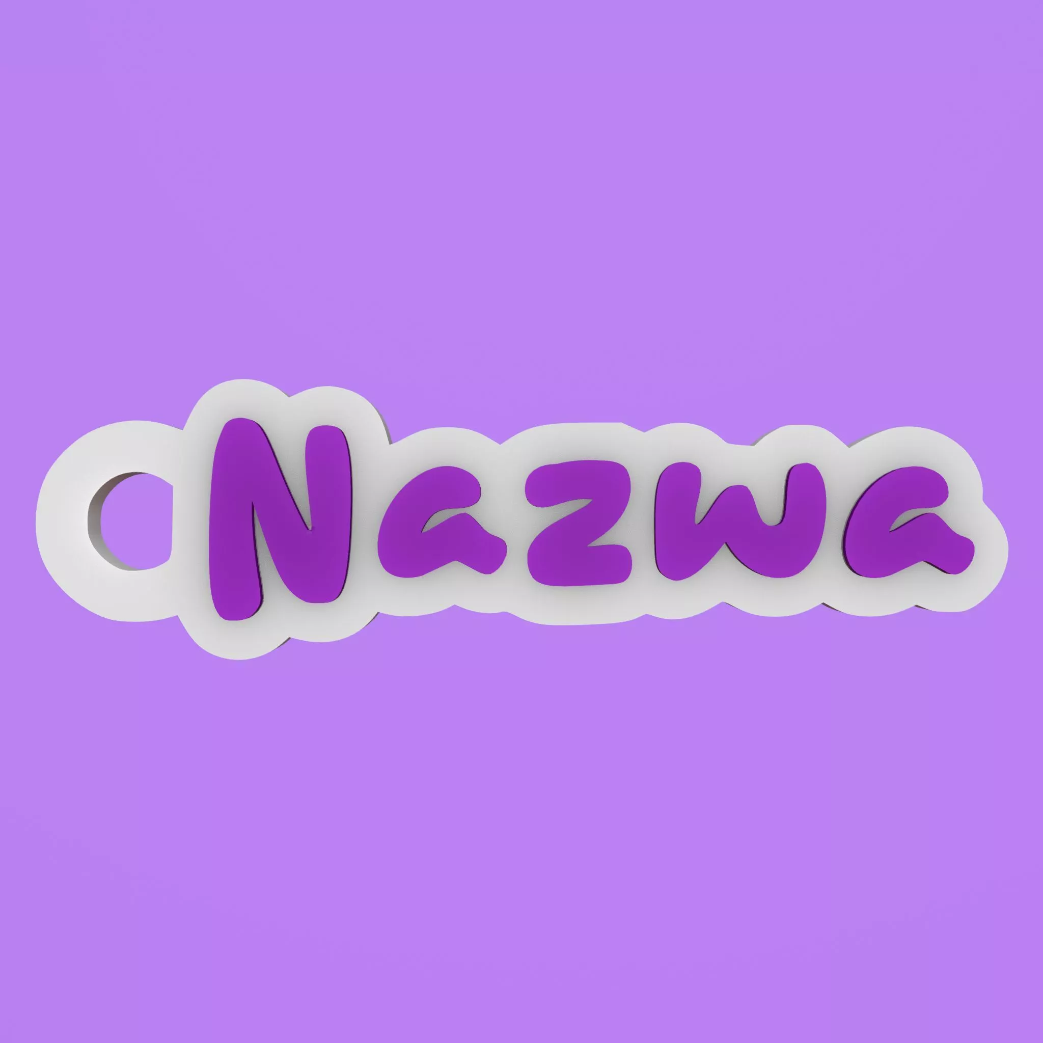 Nazwa Custom Name Tag Keychain for 3D Printing 3D print model