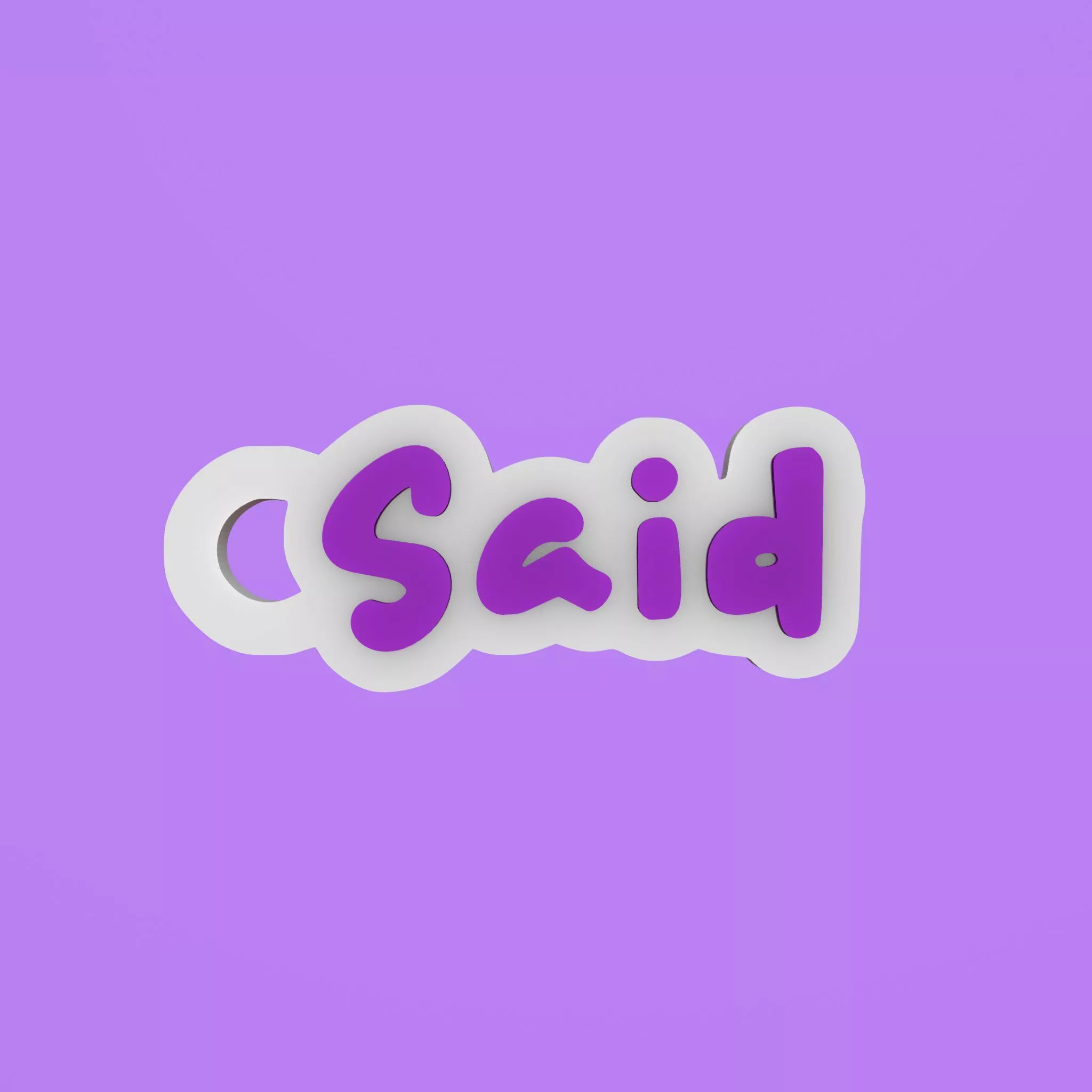 Said Custom Name Tag Keychain for 3D Printing 3D print model