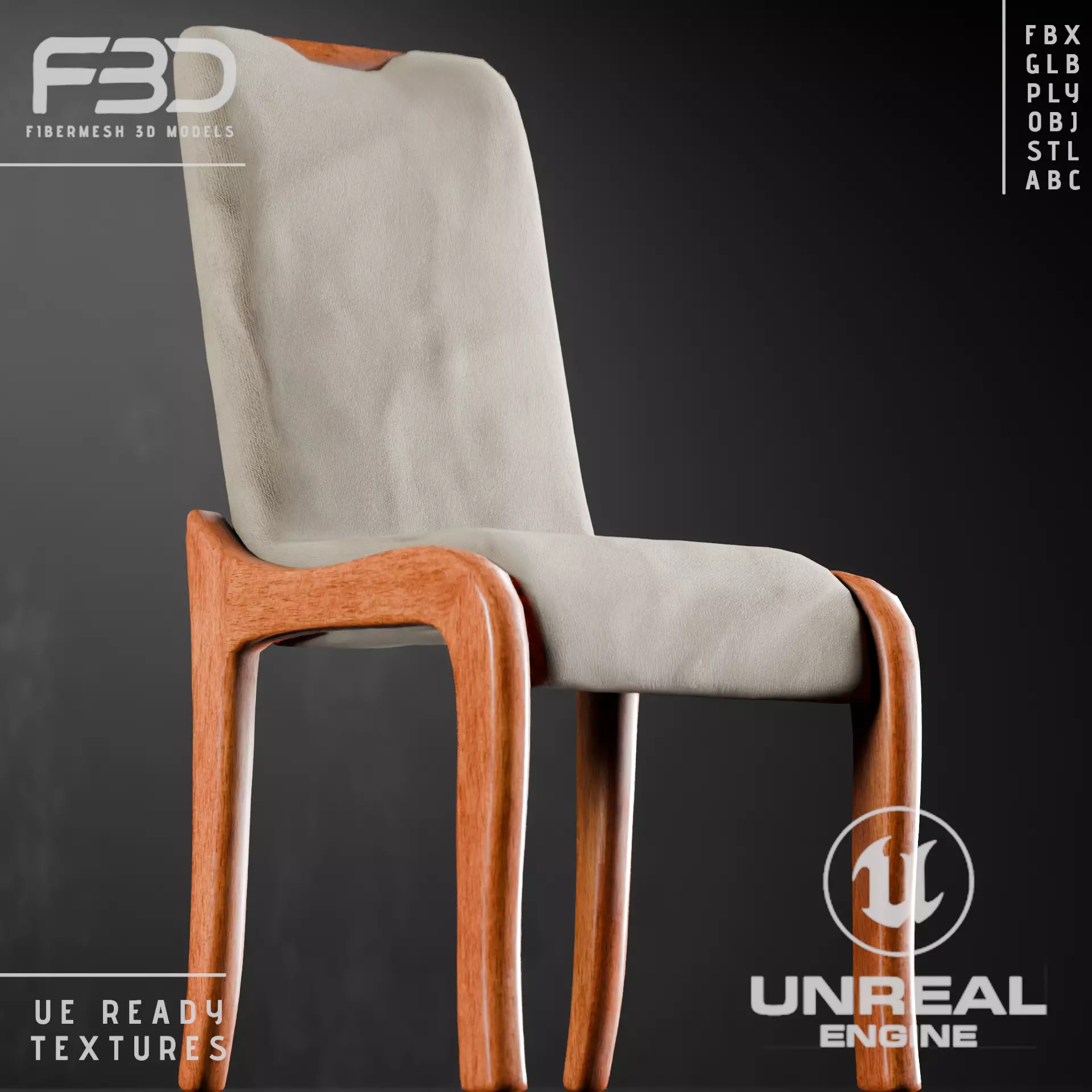 Legacy Chair Low-poly 3D model