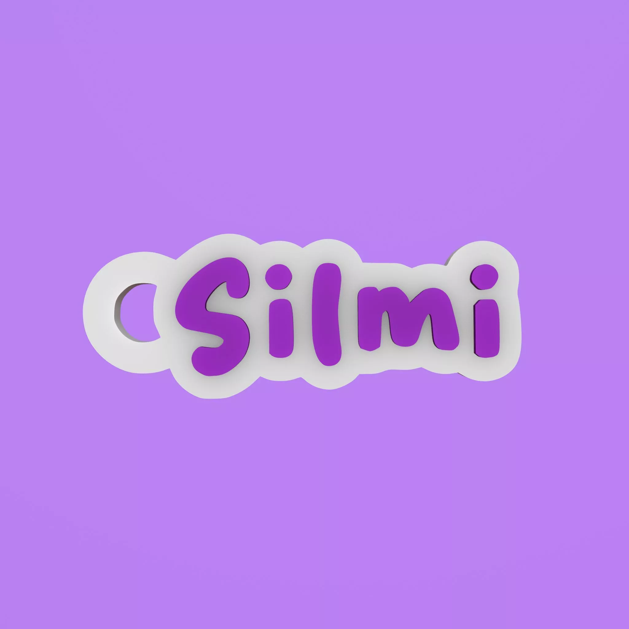 Silmi Custom Name Tag Keychain for 3D Printing 3D print model