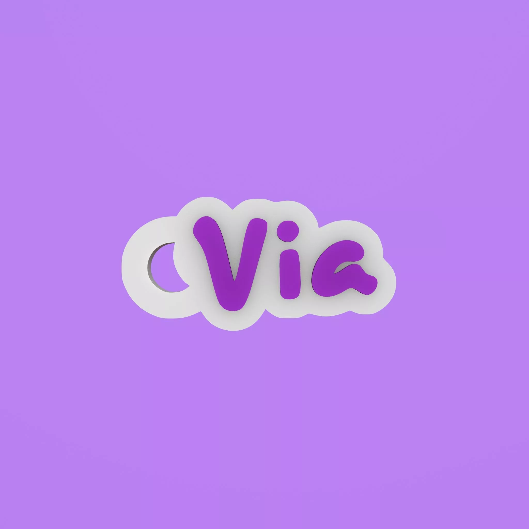 Via Custom Name Tag Keychain for 3D Printing 3D print model
