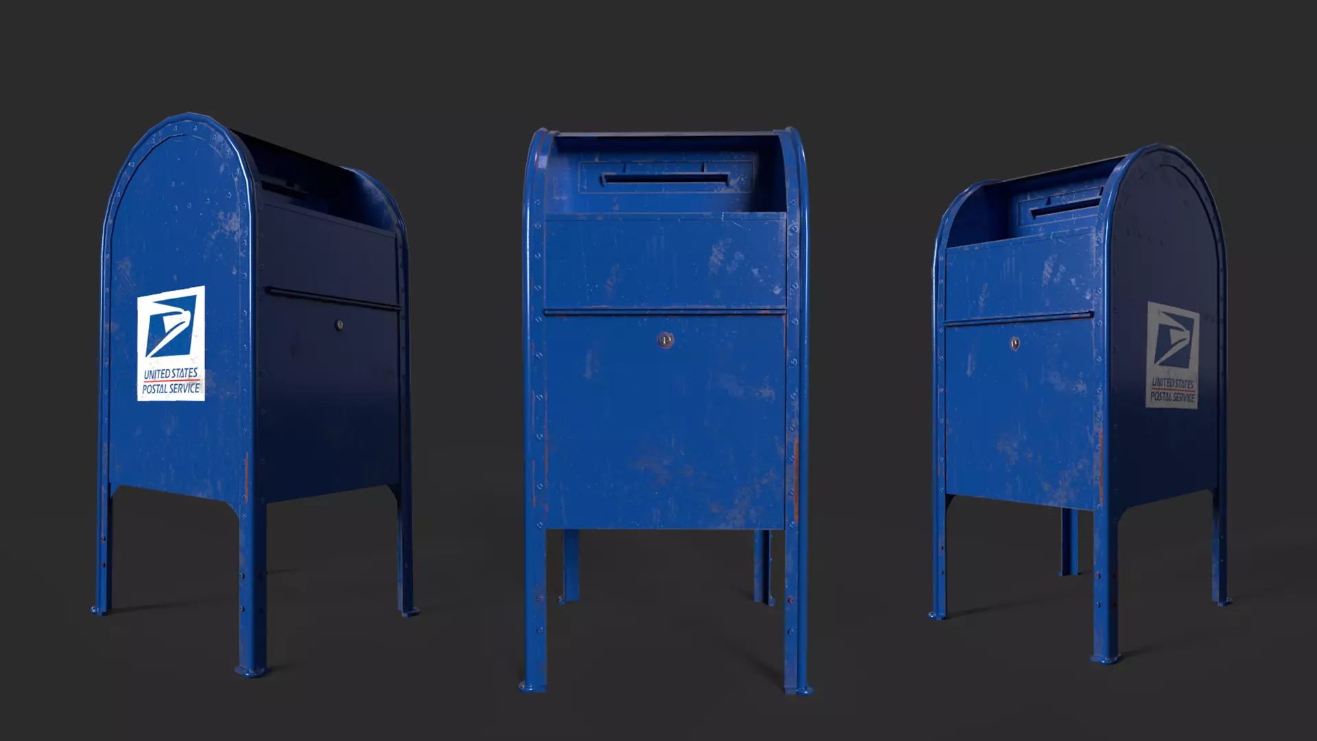 Postal Port US Low-poly 3D model
