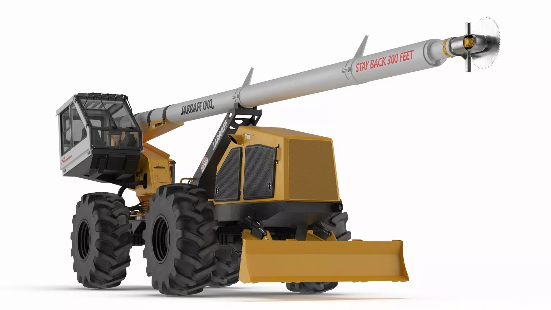 Jarraff Tree Maintenance Machine with Blade Rigged 3D model
