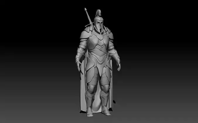 Soldier character warrior with armor