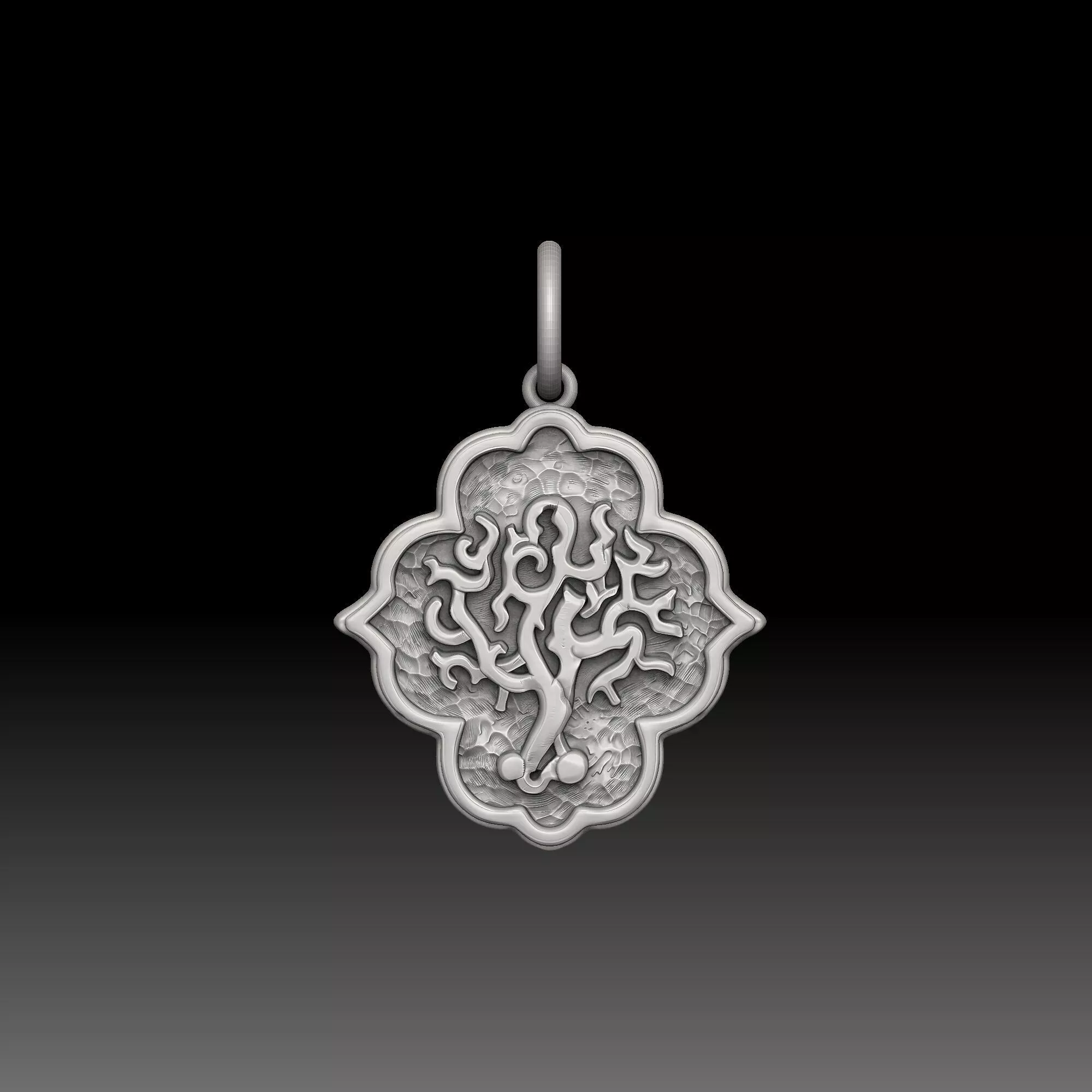 Sacred Geometry Gothic- one inch pendant 3D print model