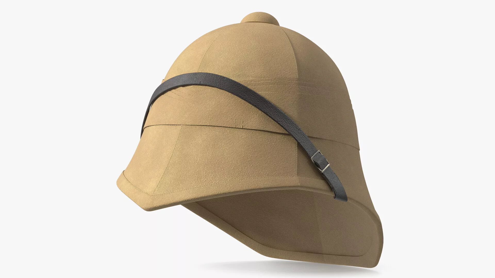 1879 British Campaign Helmet Beige Diagonal Strap 3D model