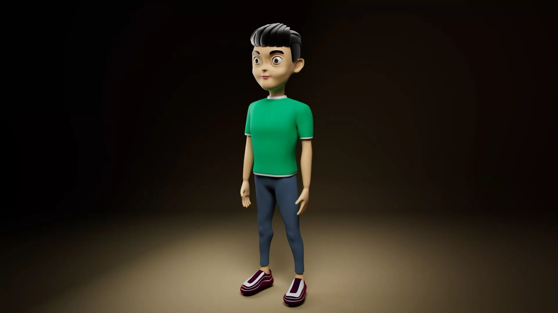 Stylized Boy Low poly Free low-poly 3D model
