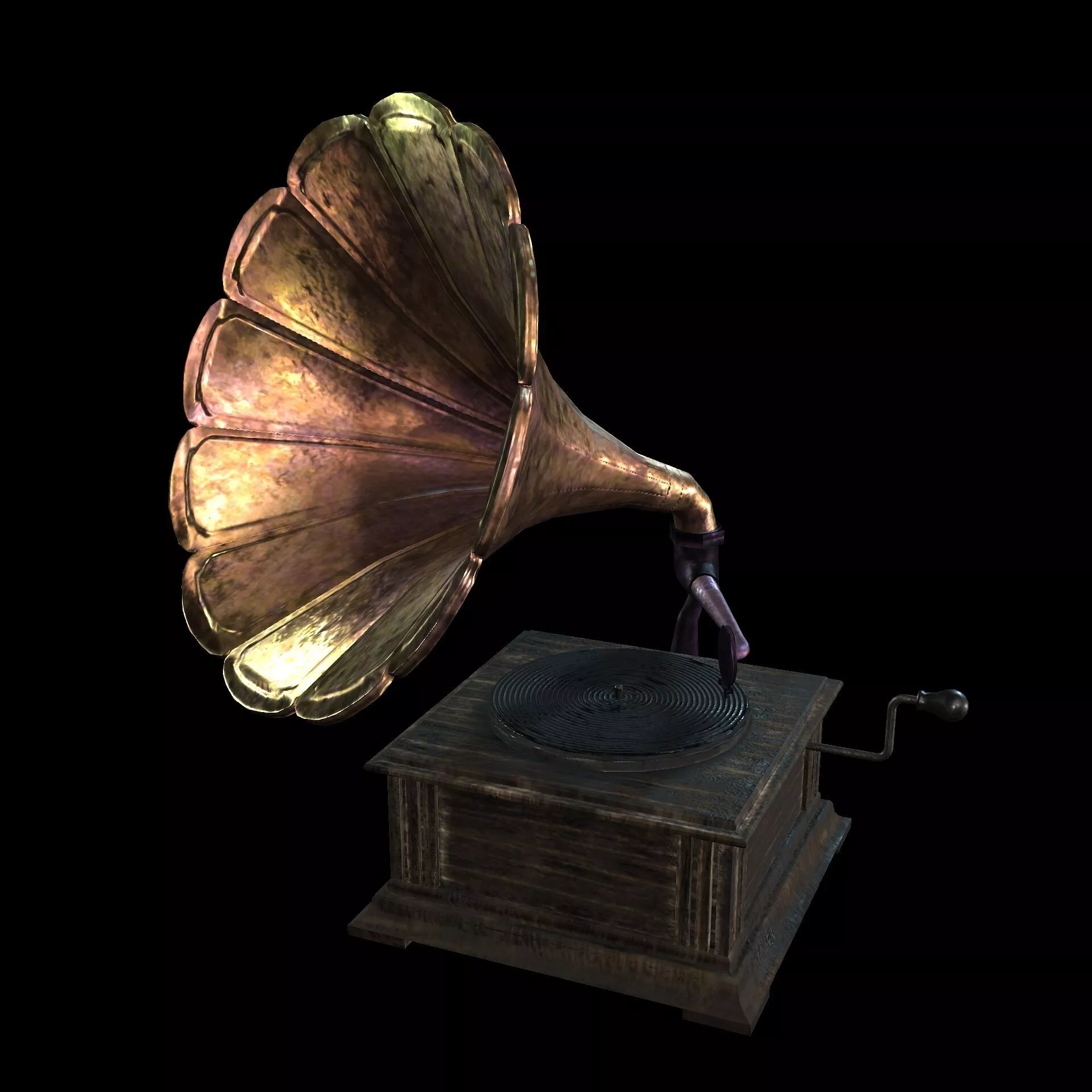 Gramophone Cabinet Corner Table Desk Office Furniture 3D print model
