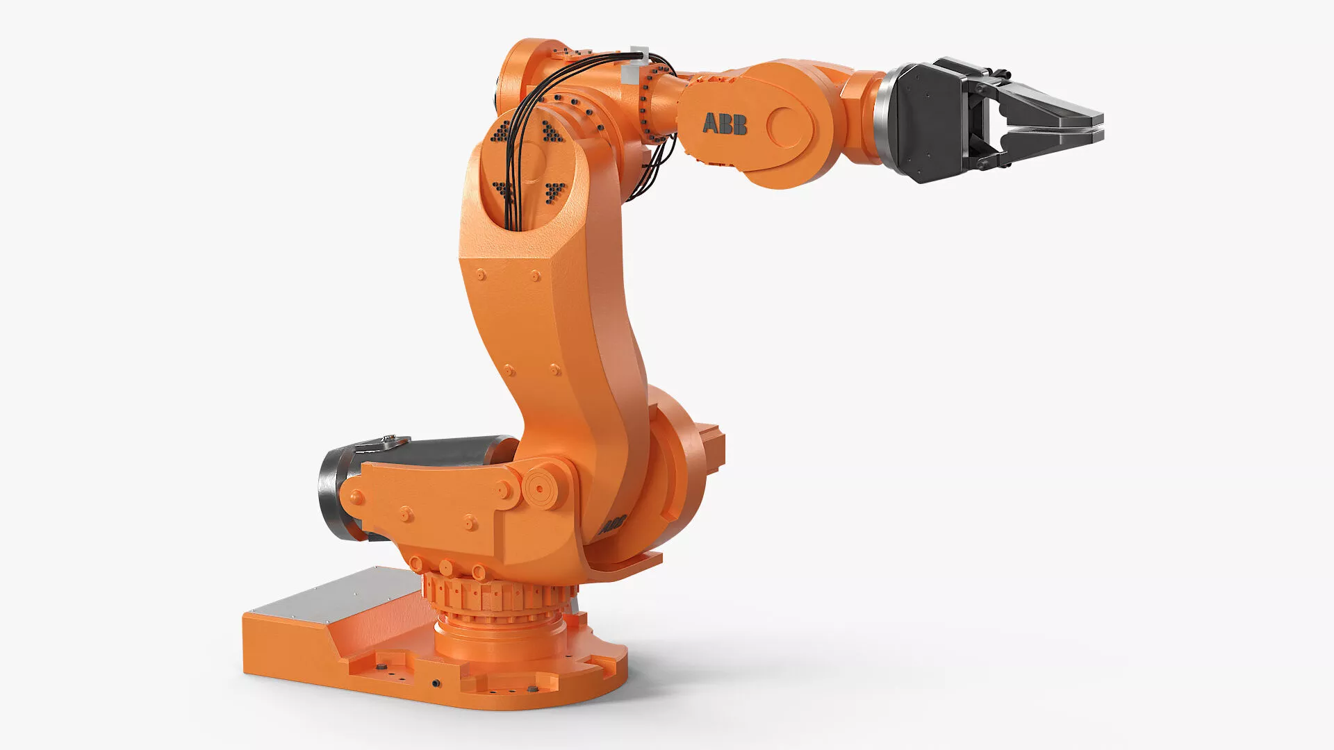 ABB IRB 7600 with Gripper Orange Rigged for Maya 3D model