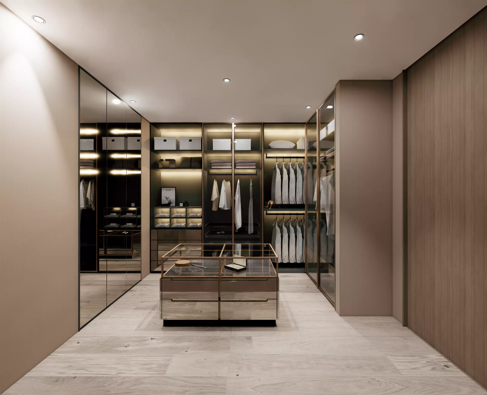 Luxury Walk-in Closet 3D Model 3D model
