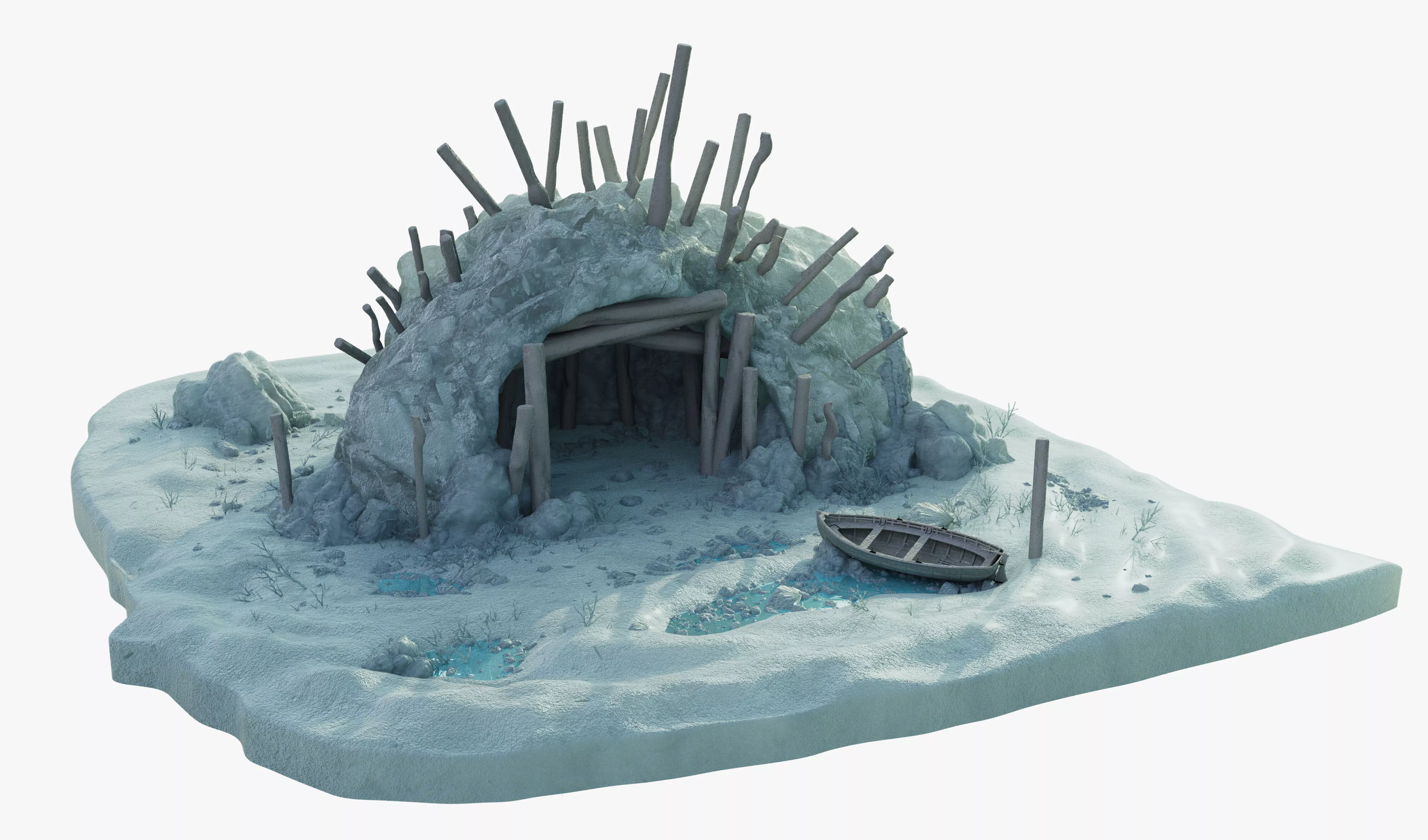 Ice Igloo Cave 3D model