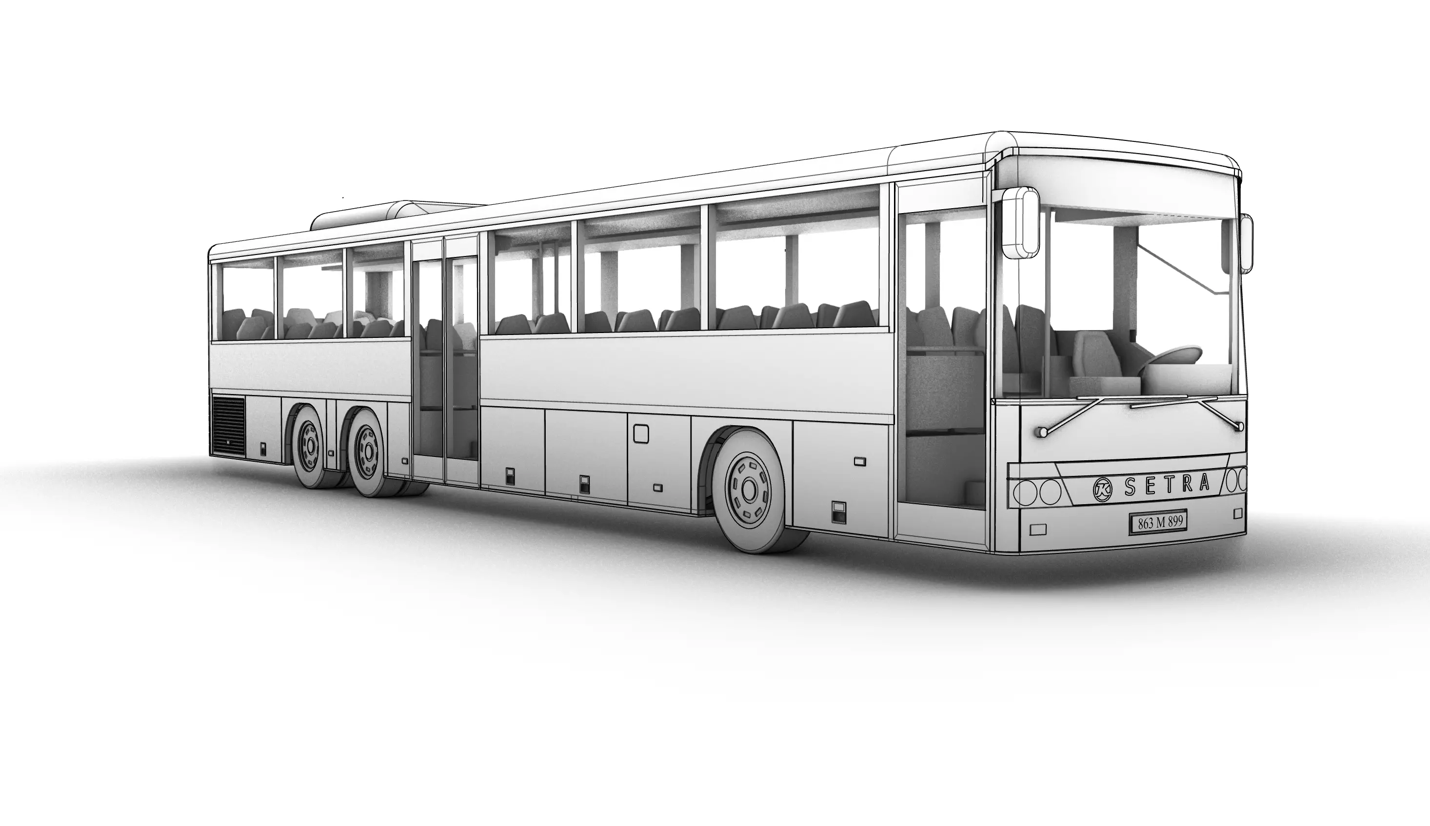Setra S 319 UL Autobus 3D model