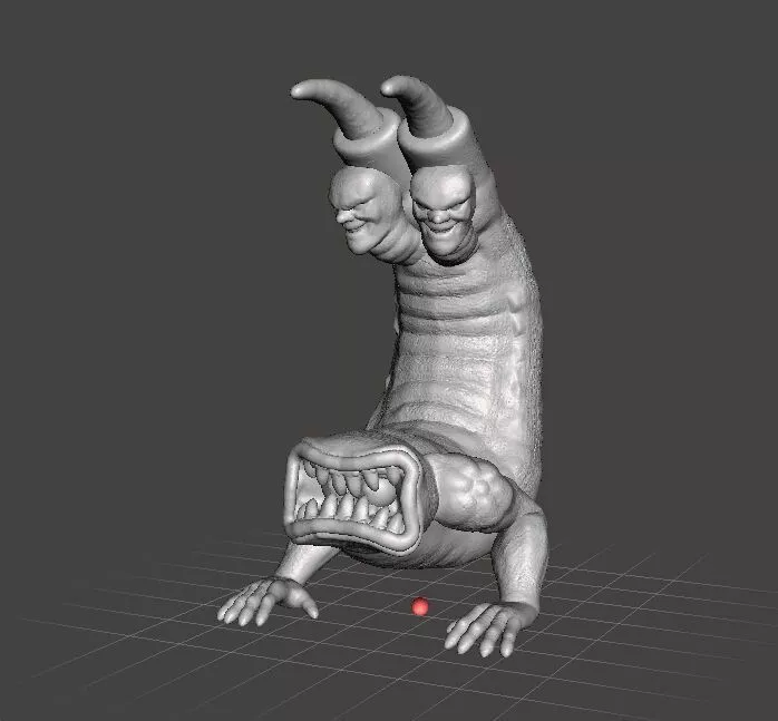 CLAWHEAD KAIJU MONSTER MINIATURE FANTASY AND SCIFI GAMES RPG DND 3D print model