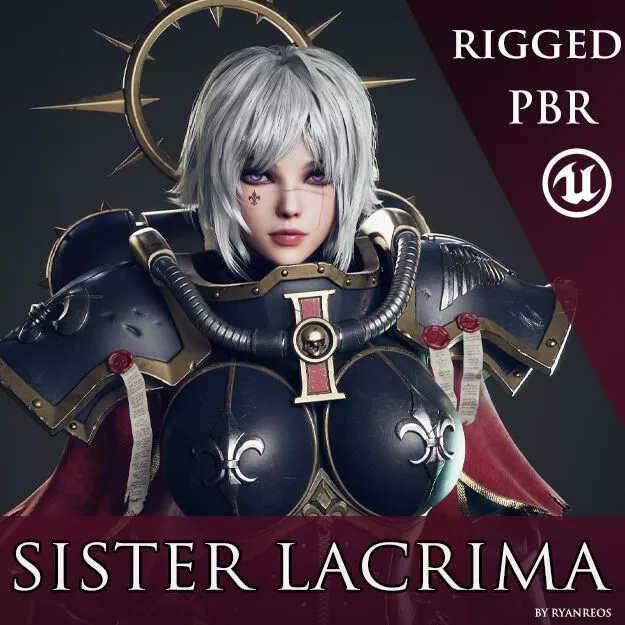 Sister Lacrima - Game Ready Low-poly 3D model