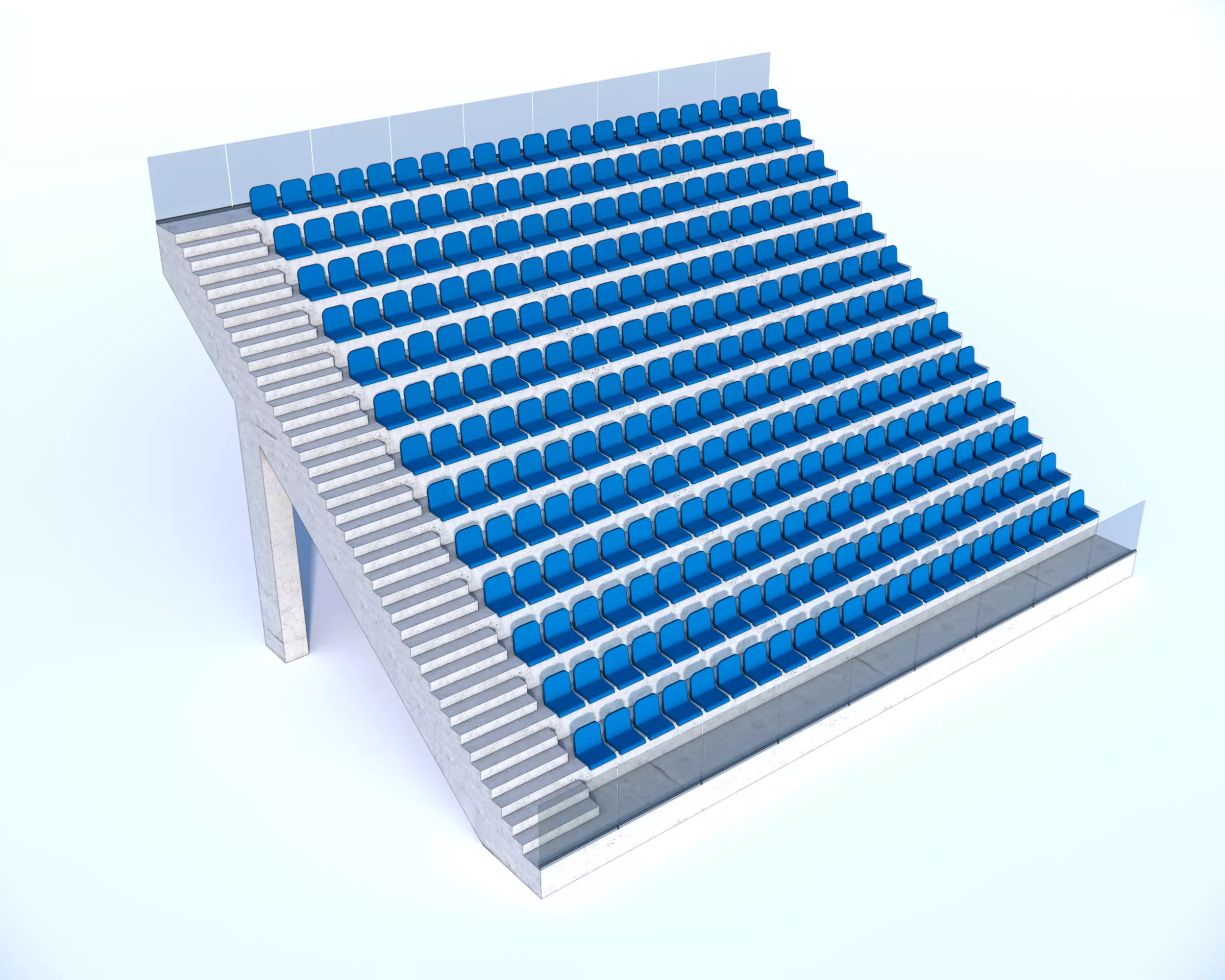 Grandstand - Bleacher Module Free low-poly 3D model