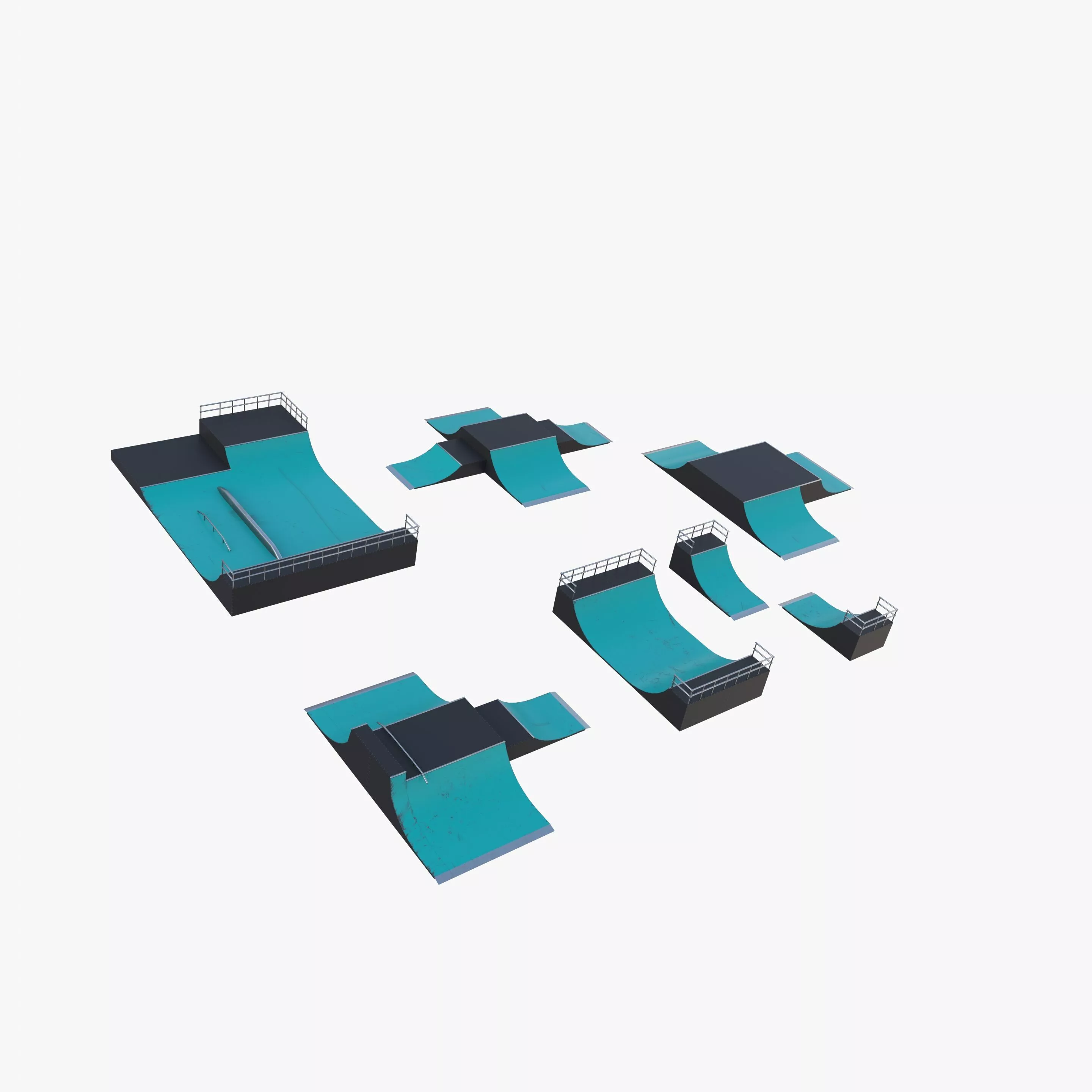 Skate ramp V2 3D model