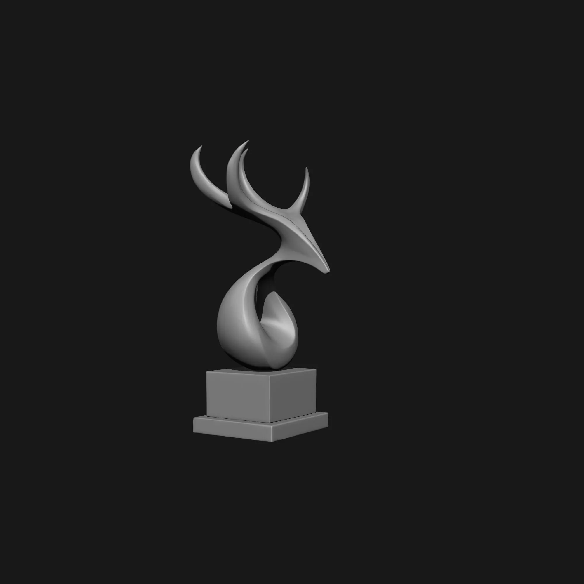 Deer Head Sculpture STL Home Decor 3d Printable STL 3D print model