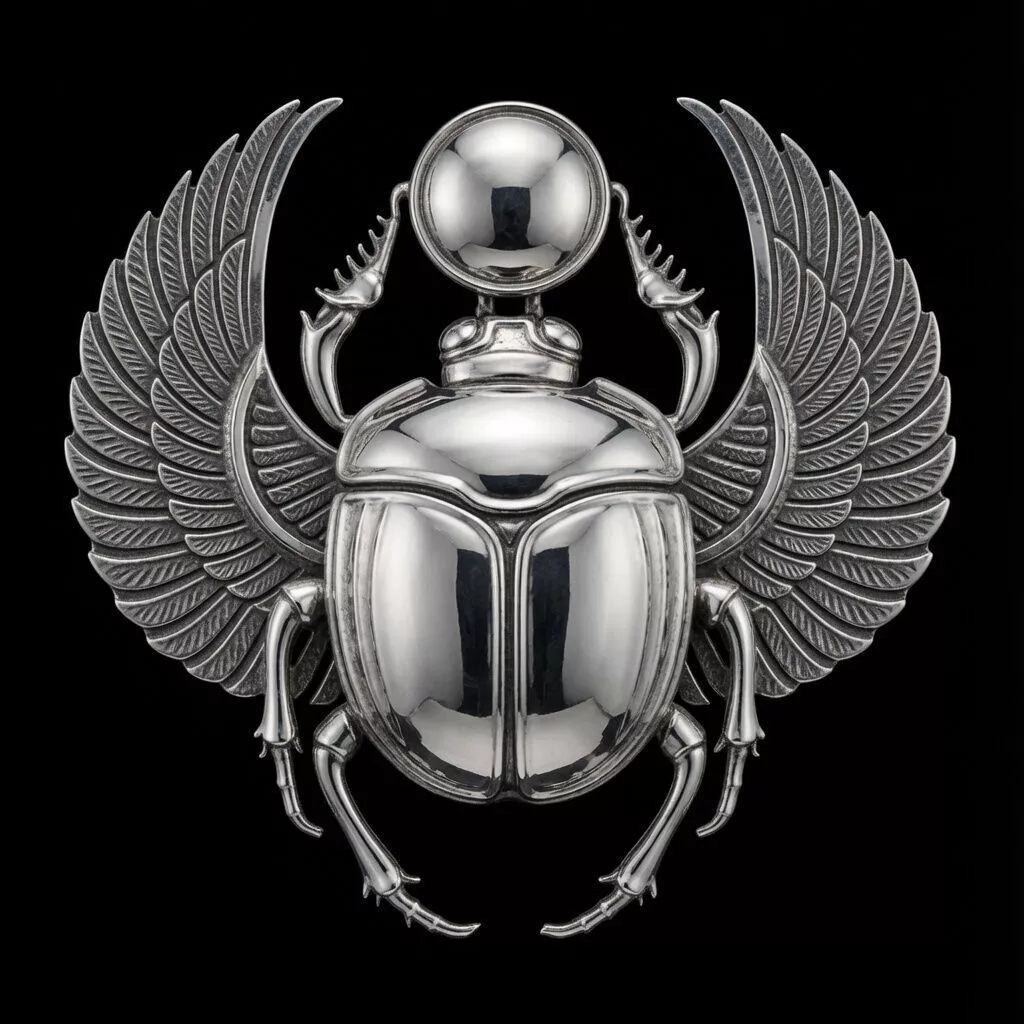 Winged Scarab Pendant Ancient Egyptian Sun Amulet 3D print model