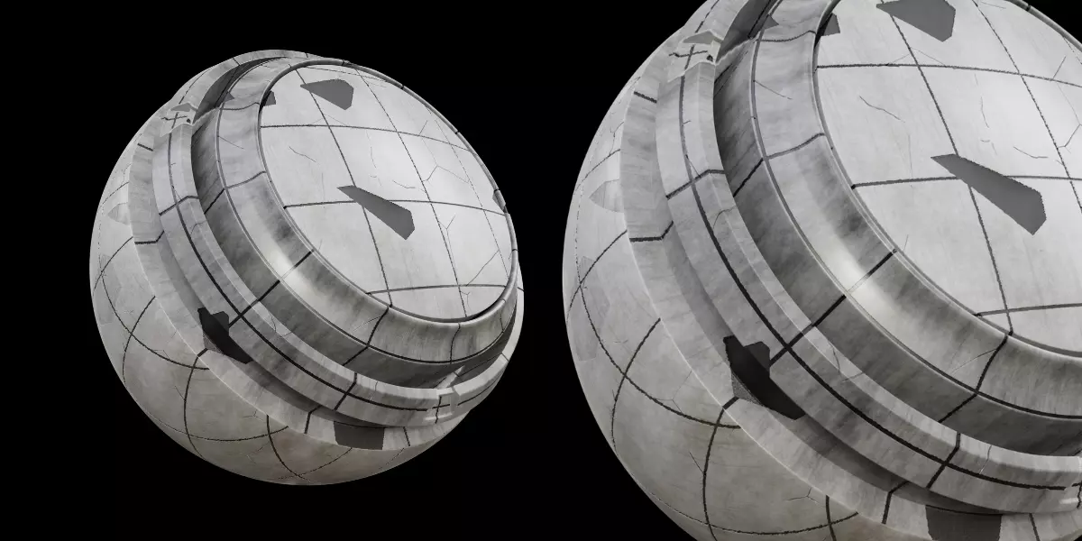 Procedural Broken Tiles Blender Material Texture