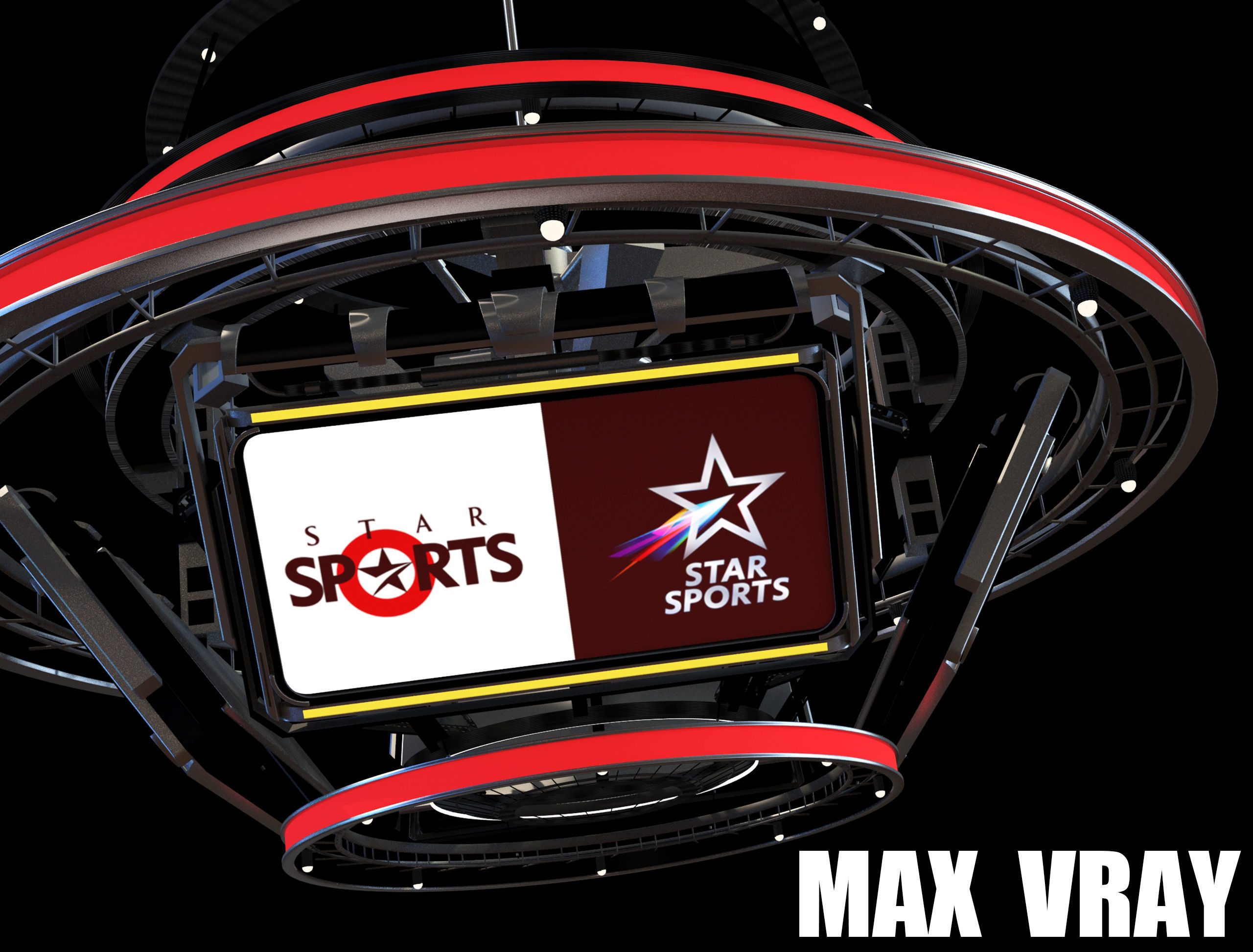 Scoreboard stadium led screen  3D model_4