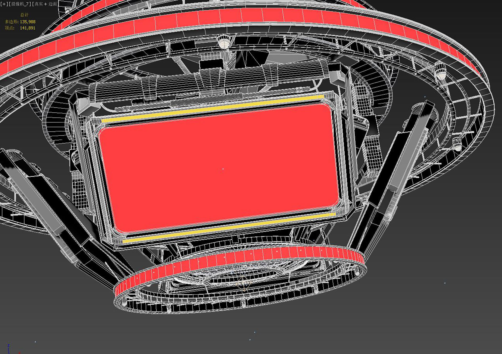 Scoreboard stadium led screen  3D model_6