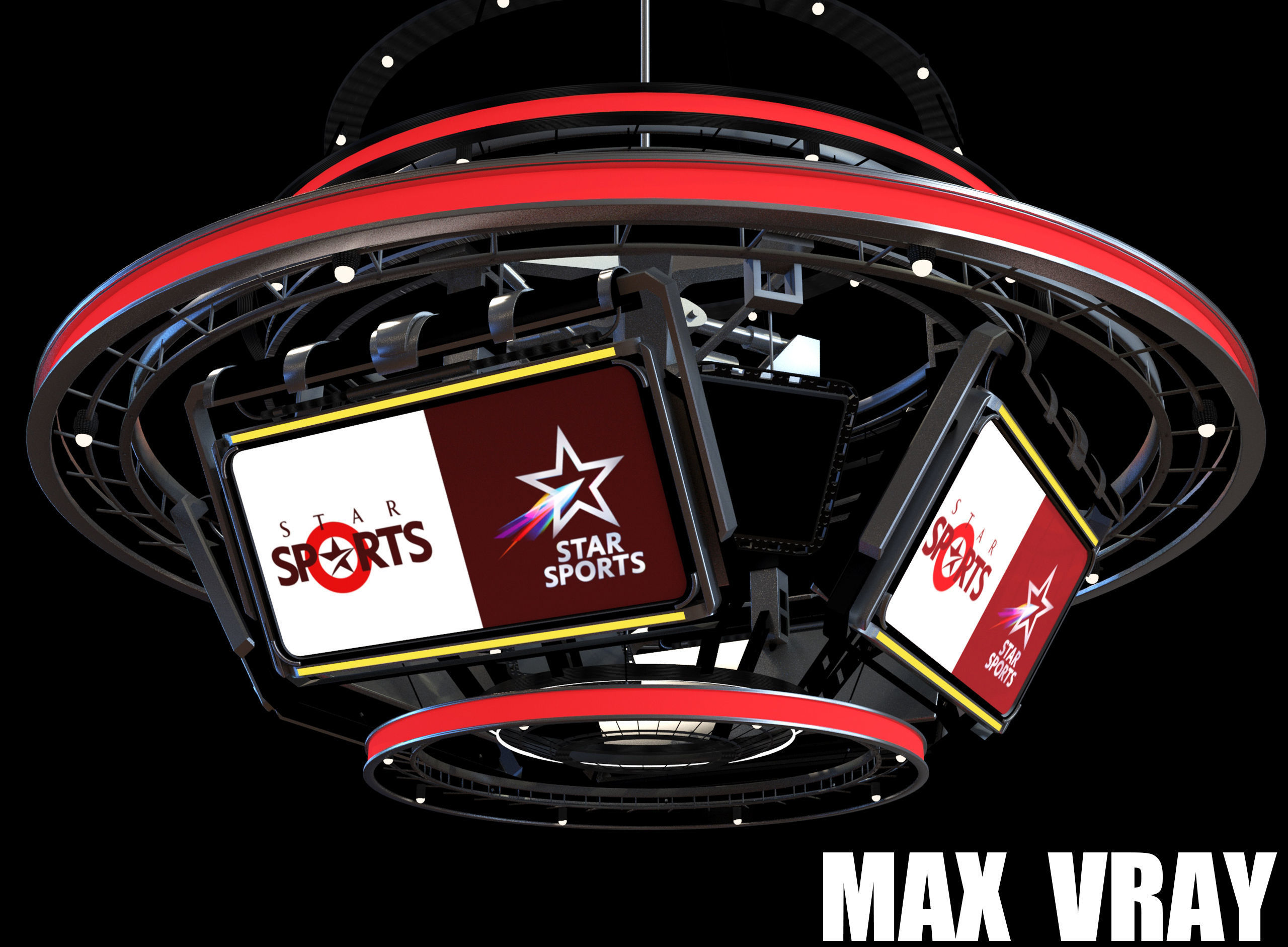 Scoreboard stadium led screen  3D model_5