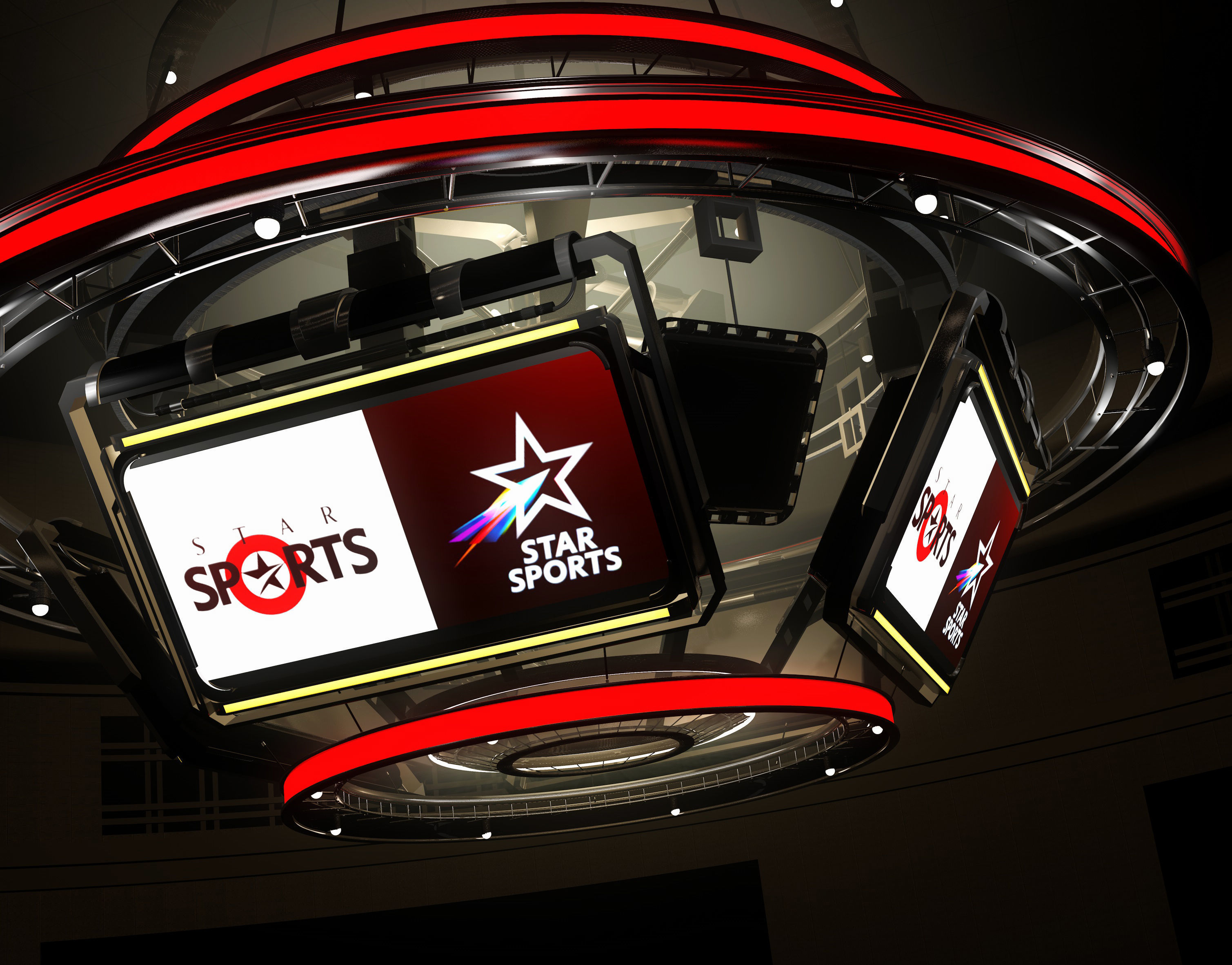 Scoreboard stadium led screen  3D model_1