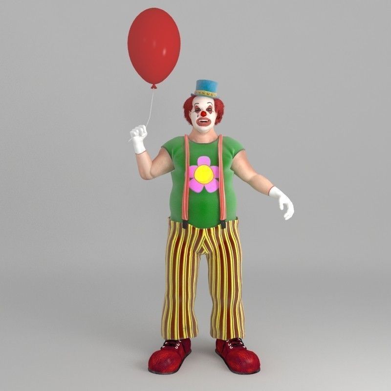 Bobby The Clown Pose 3D model_2