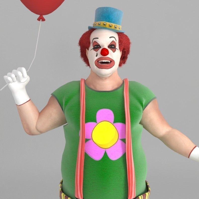Bobby The Clown Pose 3D model_4