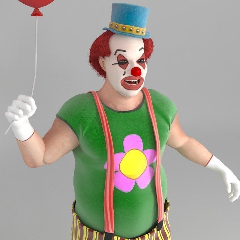 Bobby The Clown Pose 3D model_5
