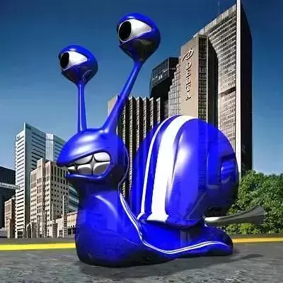 Gordini snail Low-poly 3D model