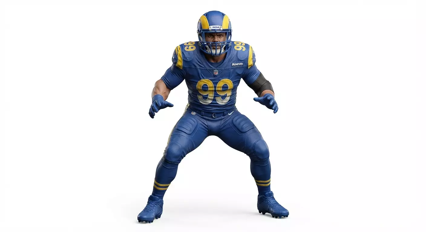 Rugby Season Player Figure Team Competitor 3D model