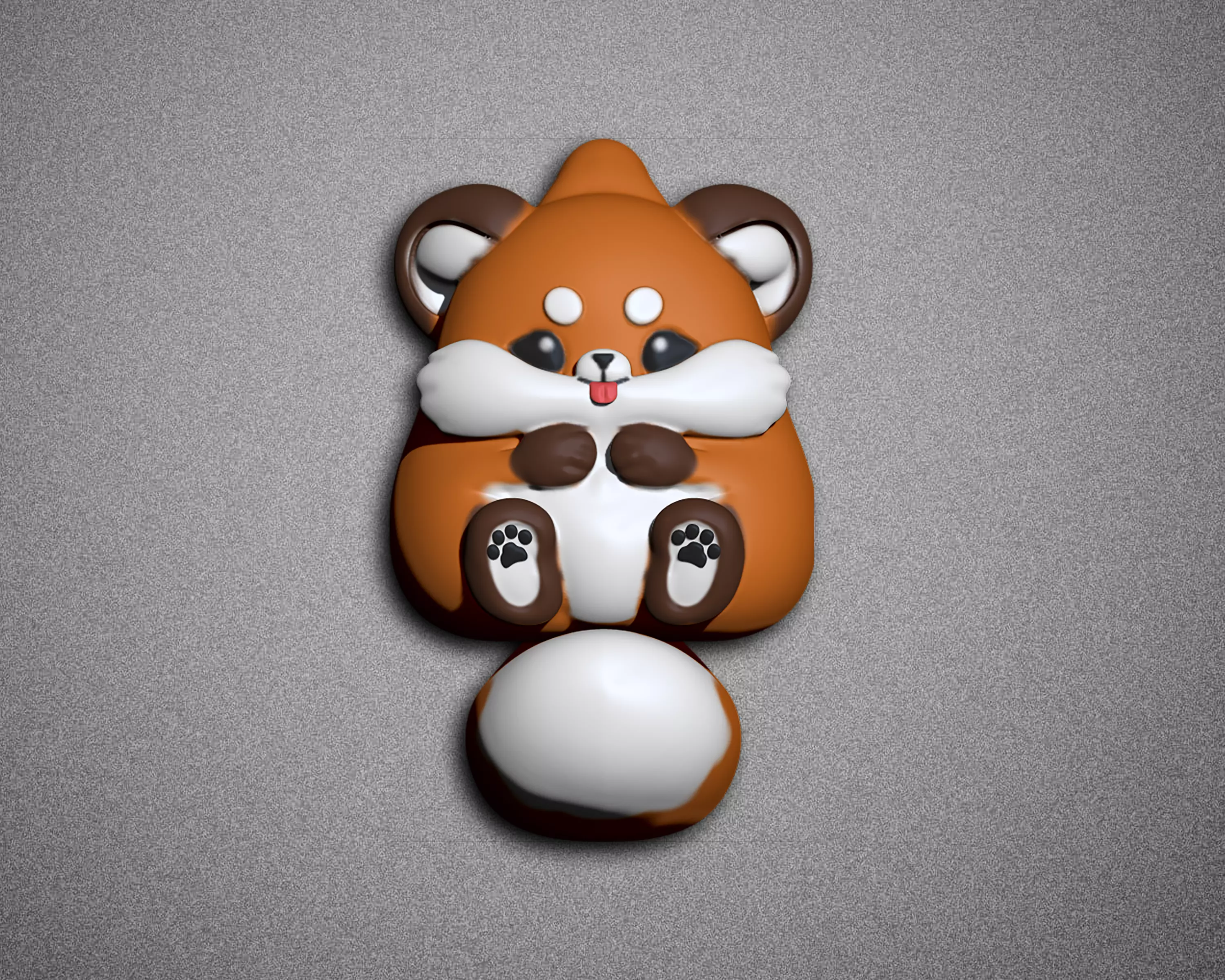cute pet hanging keychain 3D print model