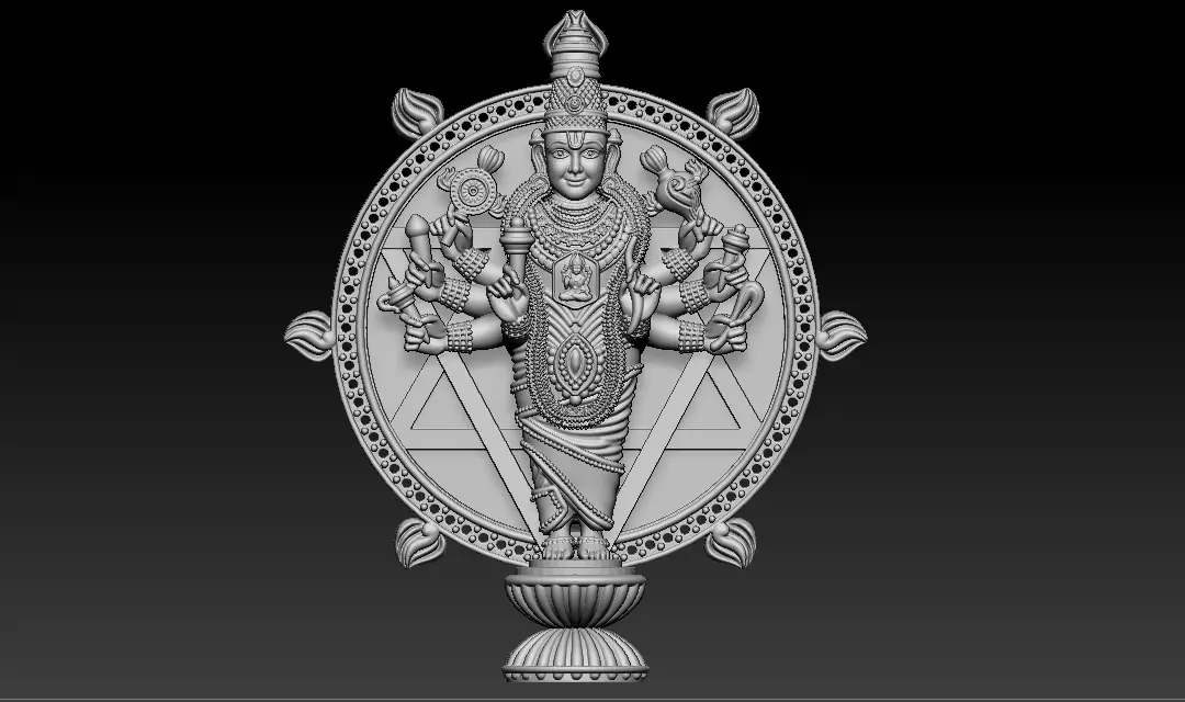 lord vishnu printed model 3D print model