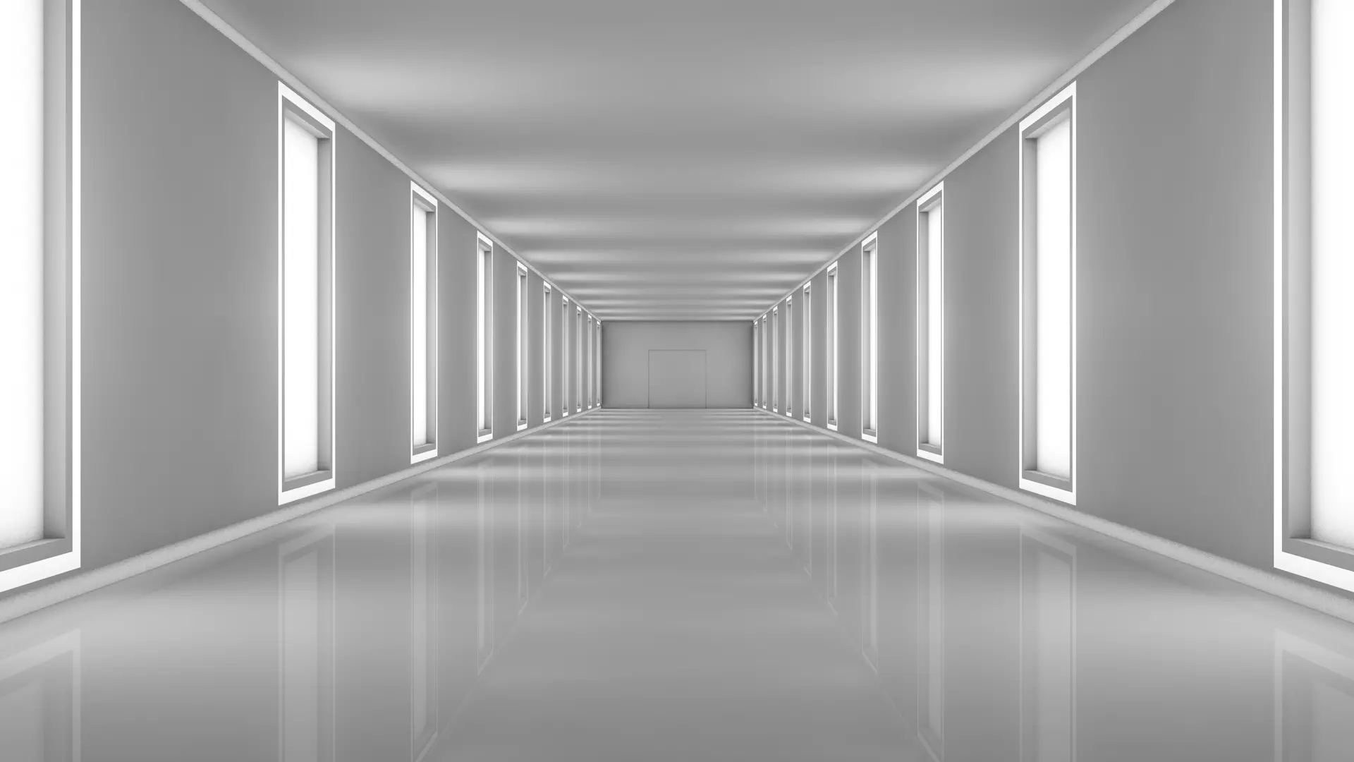 Low Poly Sci Fi Tunnel 3D model