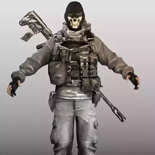 Ghost Soldier Low-poly 3D model