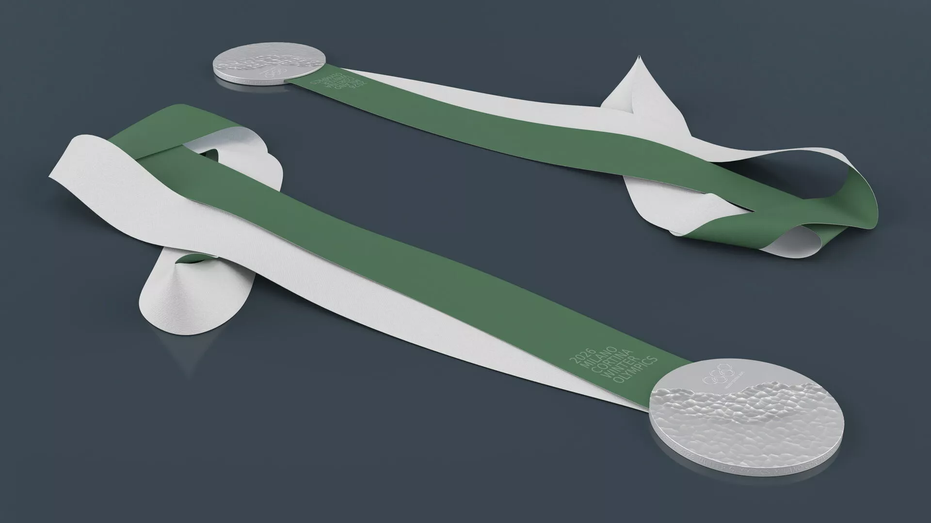 2026 Olympic Second Place Medal Silver Pose 3D model