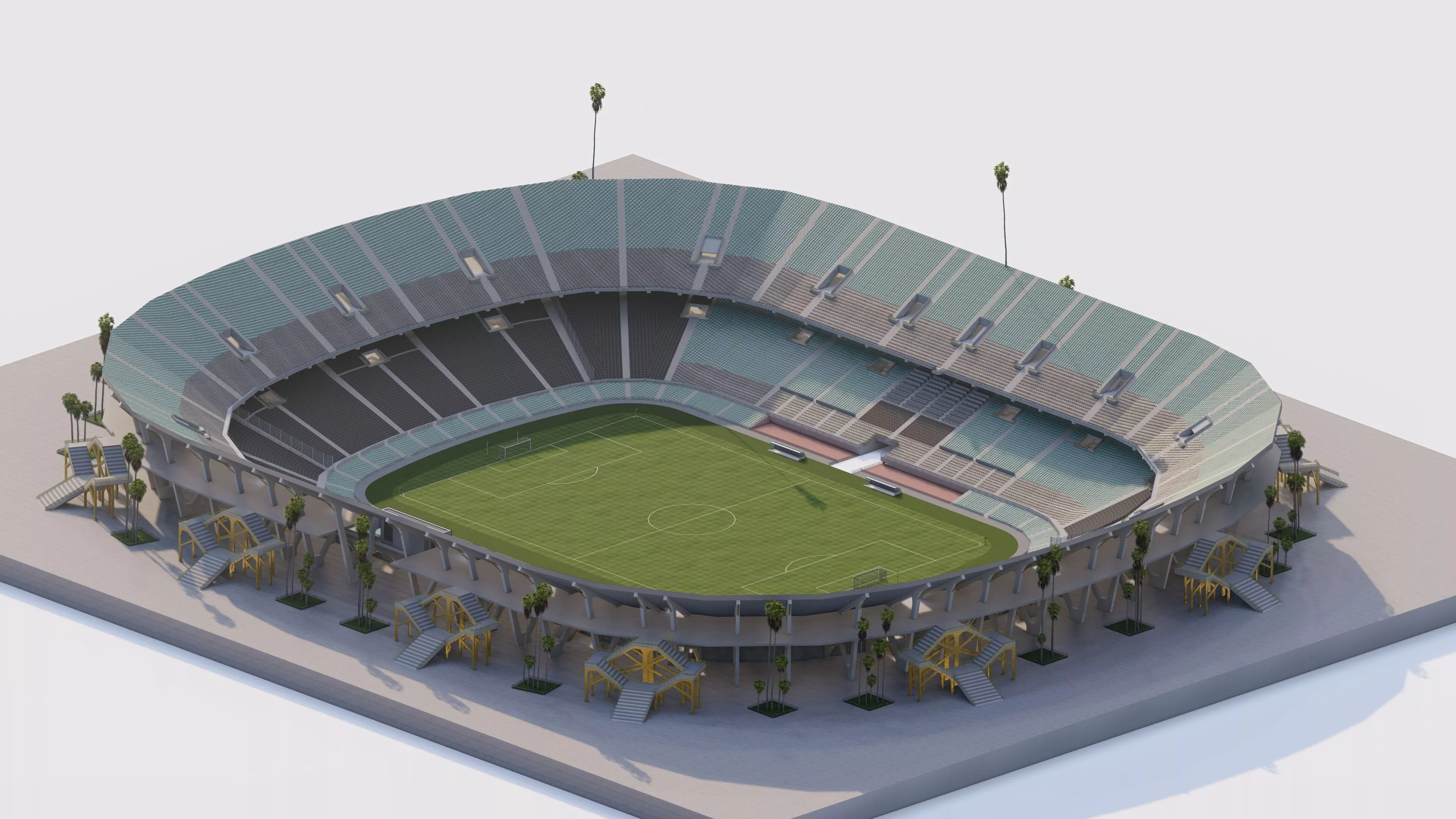 Football Stadium-American football 3D model