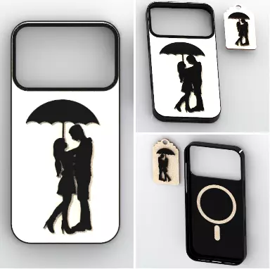Romantic Umbrella MagSafe Case 3D print model