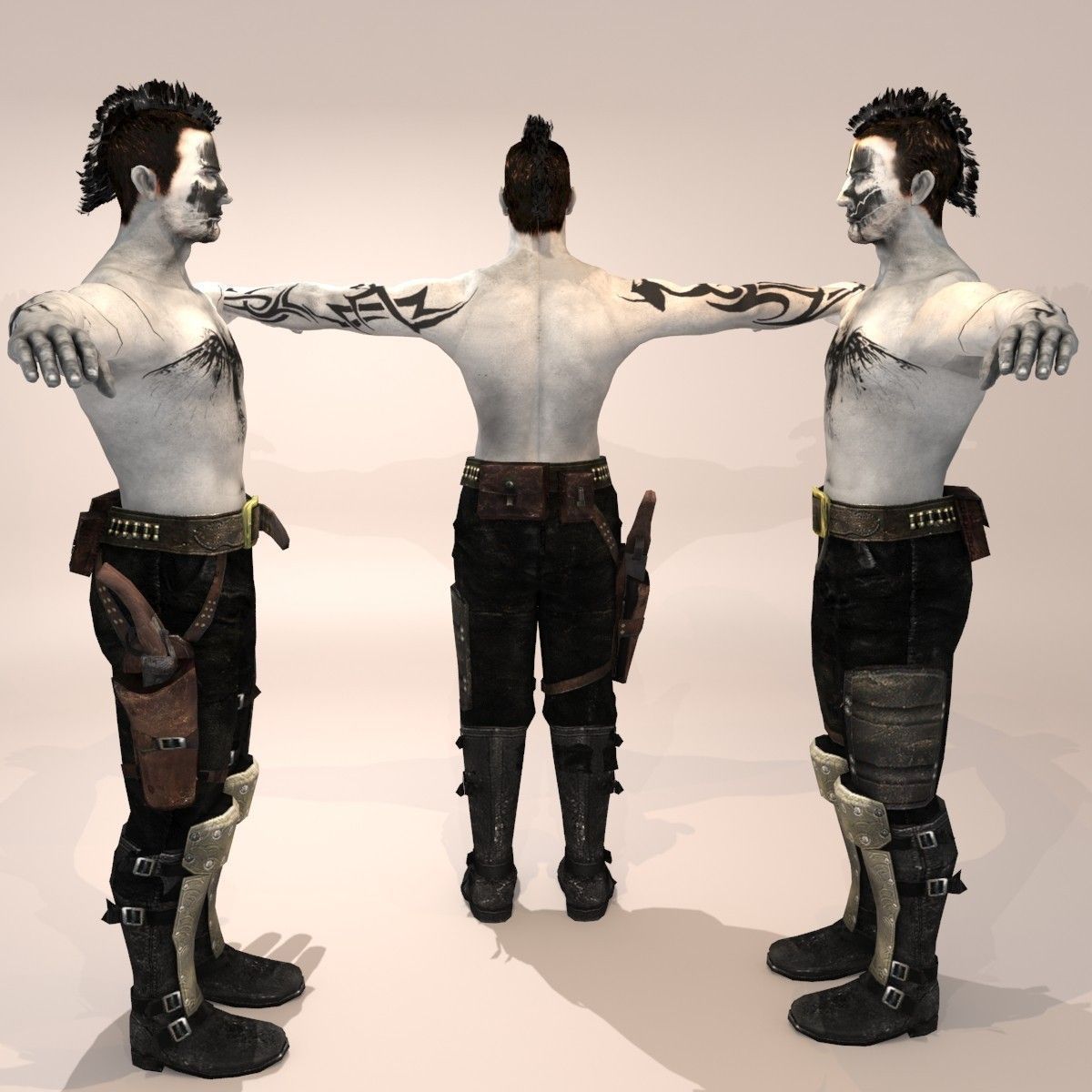 Mad Freddie Low-poly 3D model_10