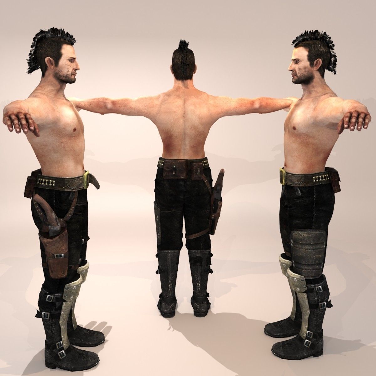 Mad Freddie Low-poly 3D model_8