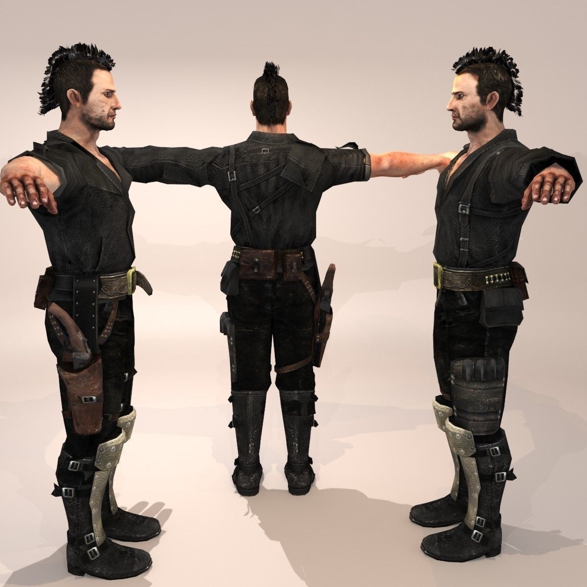 Mad Freddie Low-poly 3D model_5