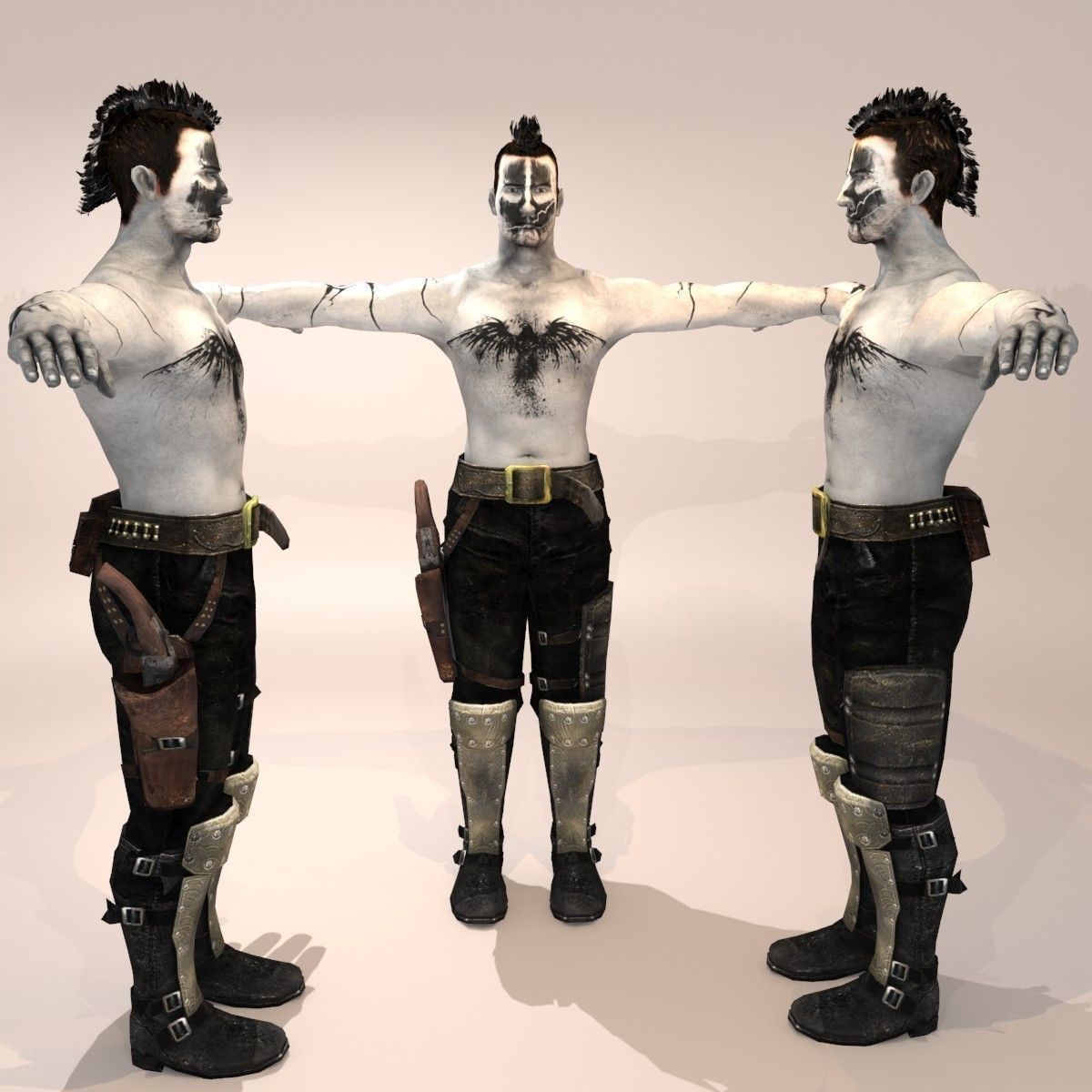 Mad Freddie Low-poly 3D model_7