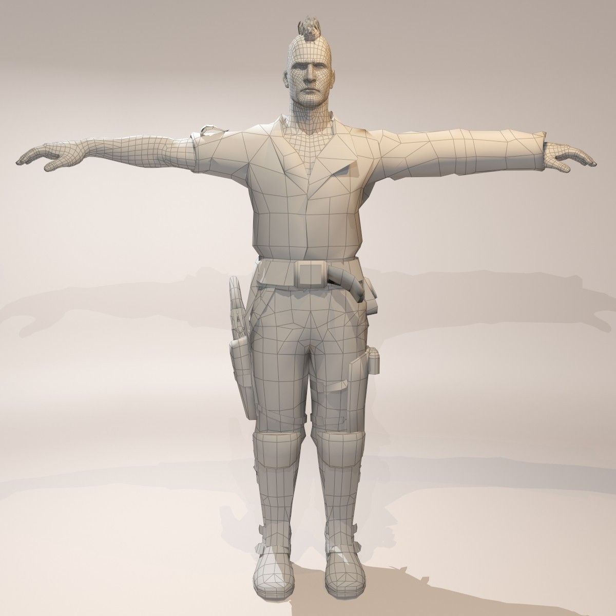 Mad Freddie Low-poly 3D model_15