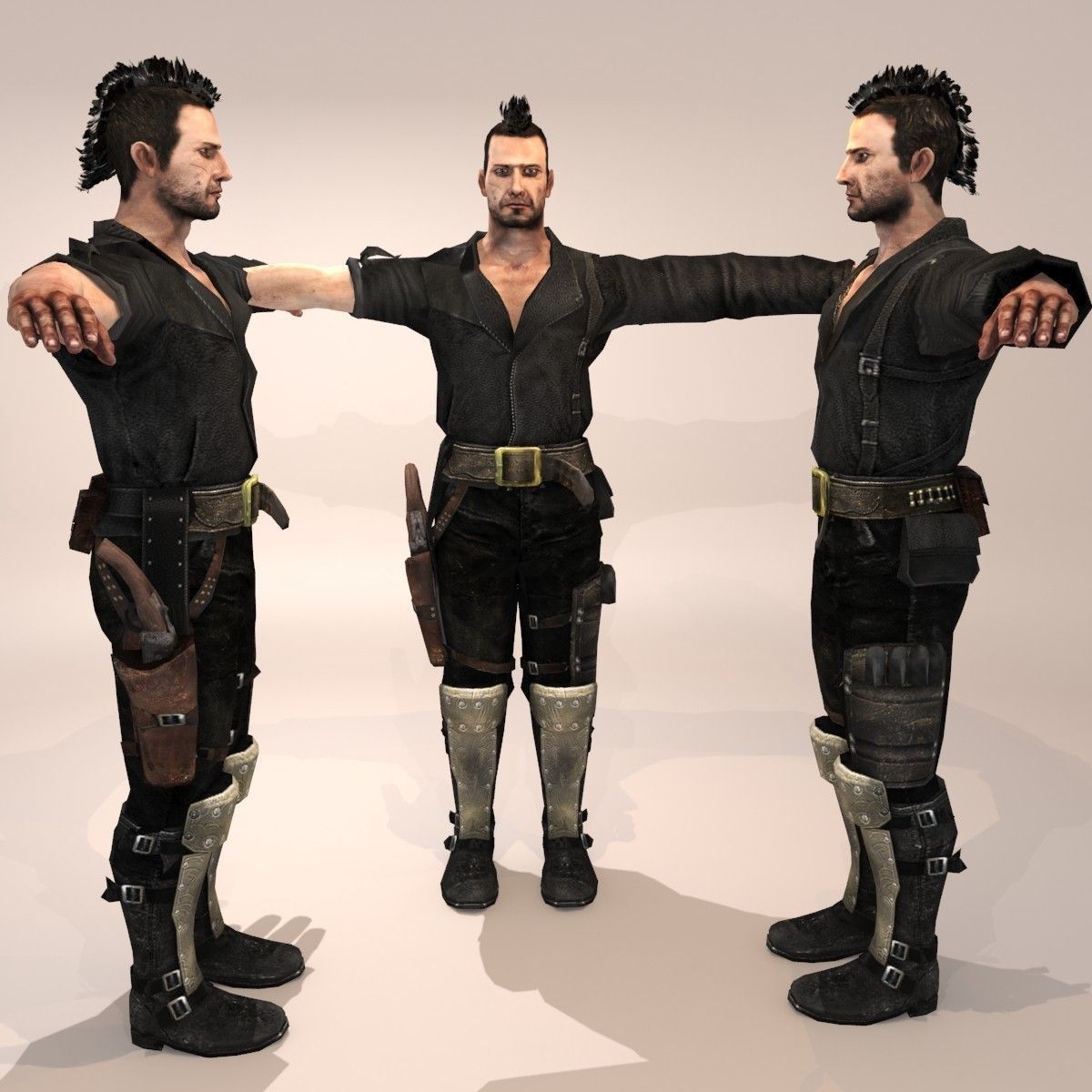 Mad Freddie Low-poly 3D model_4