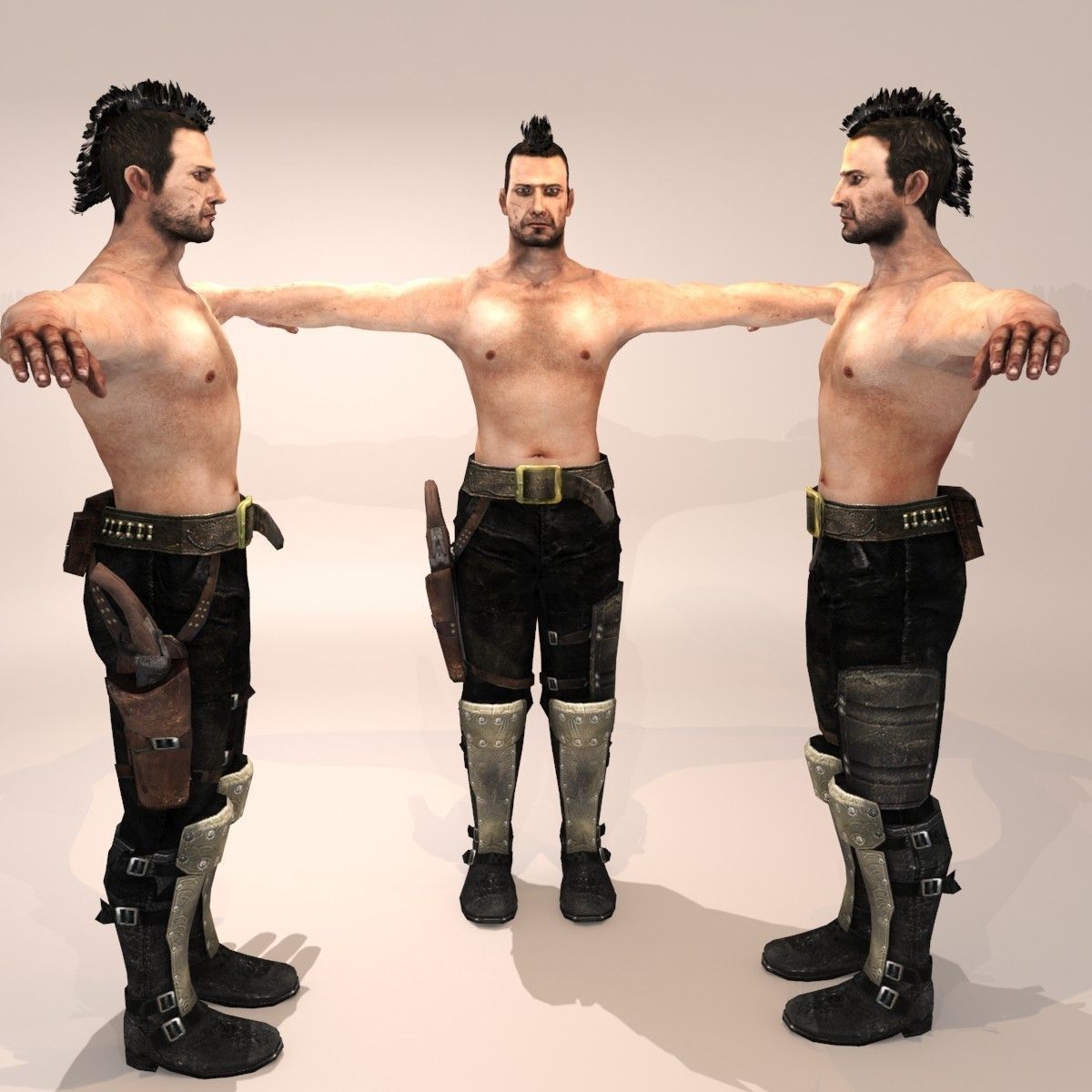 Mad Freddie Low-poly 3D model_6