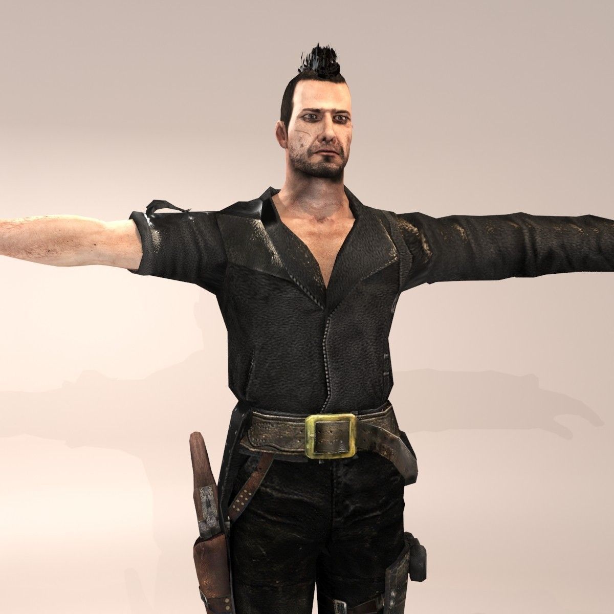 Mad Freddie Low-poly 3D model_1